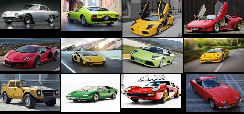 The history of Lamborghini's V12-powered super sports cars