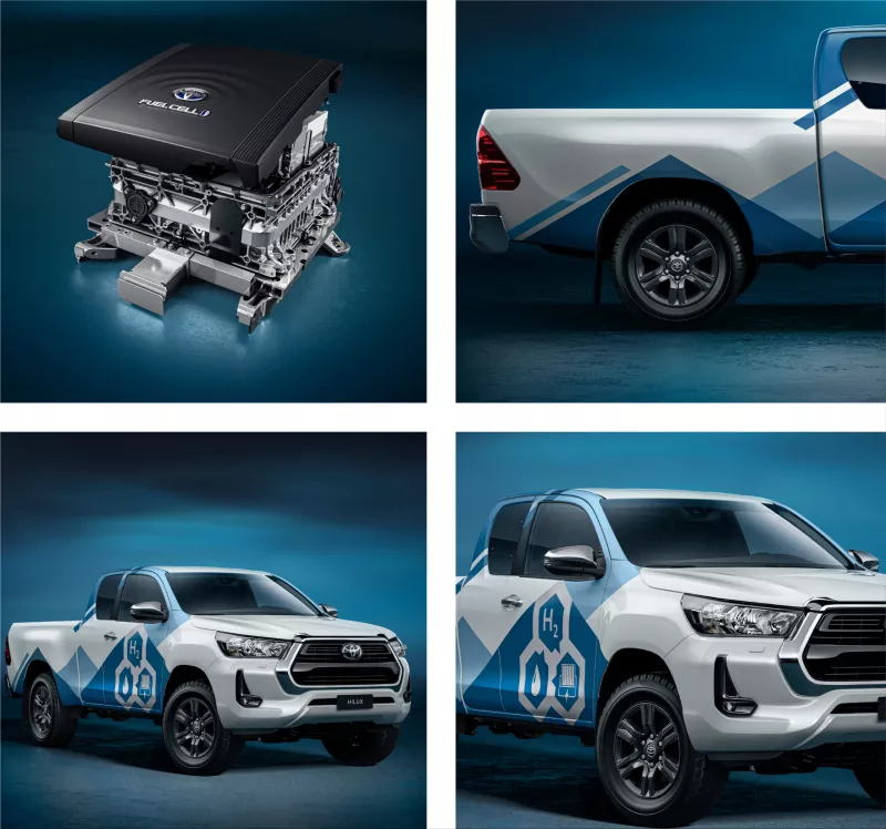 A Toyota Hilux prototype powered by hydrogen fuel cells is coming