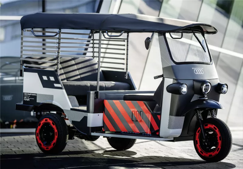 Electric rickshaws powered by used batteries from Audi e-tron